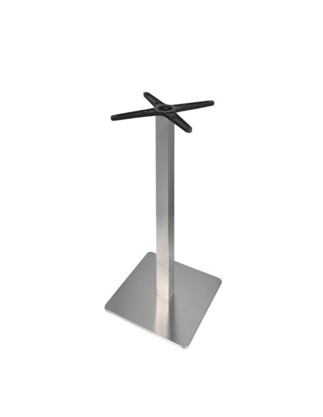 Mesa RHIN, alta, acero inoxidable, base de 110 cms y tapa 60 x 60 cms. Color a elegir