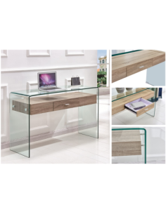 Consola MARILYN, madera, cristal, 120x40 cms 2