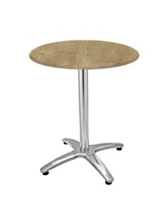 Mesa ROMA, aluminio, 4 radios, base de 72 cms y tapa 70 cms. Color a elegir