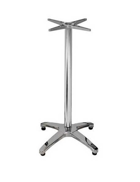 Mesa ROMA, alta, aluminio, 4 radios, base de 112 cms y tapa 70 cms. Color a elegir