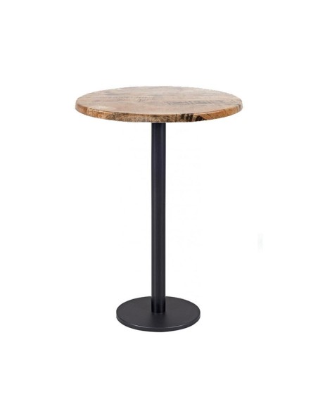 Mesa BOHEME, alta, negra, base de 110 cms y tapa de 70 cms. Color a elegir