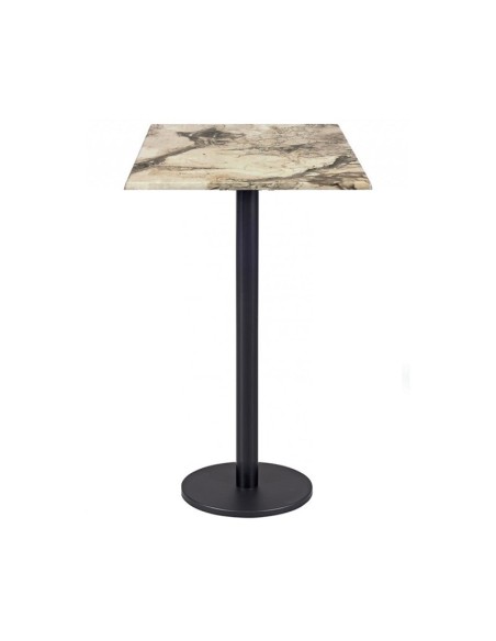 Mesa BOHEME, alta, negra, base de 110 cms y tapa de 60 x 60 cms. Color a elegir