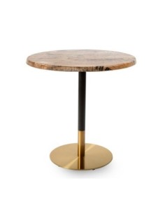 Mesa VERSALLES NEW, dorada y negra, base de 72 cms y tapa de 70 cms. Color a elegir 2