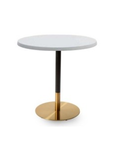 Mesa VERSALLES NEW, dorada y negra, base de 72 cms y tapa de 80 cms. Color a elegir 2