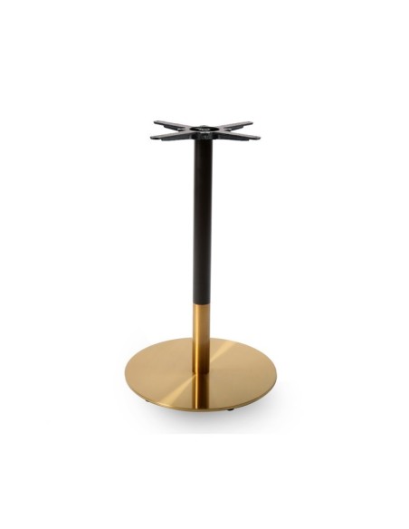 Mesa VERSALLES NEW, dorada y negra, base de 72 cms y tapa de 70x70 cms. Color a elegir