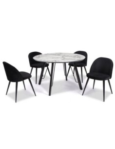 Mesa BIAGIO, metal, tapa DM imitación mármol, 120 cms de diámetro 2