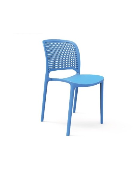 Silla POLINESIA, apilable, polipropileno blanco