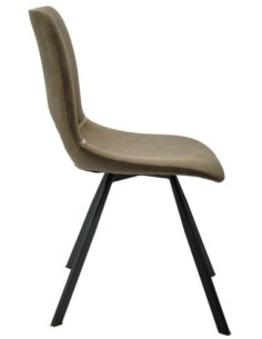 Silla ANTIBES NEW, metal, similpiel marrón oscuro 2