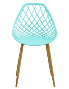 Silla STRAUSS, metal, polipropileno verde pastel 2