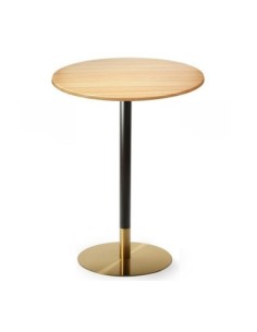 Mesa alta VERSALLES NEW, dorada y negra, base de 110 cms y tapa de 60 cms. Color a elegir