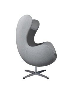 Sillón EG, fibra de vidrio, basculante, tapizado cachemir gris 2