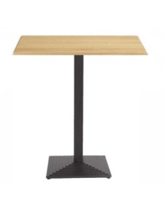 Mesa alta TIBER, negra, base de 110 cms y tapa de 110 x 70 cms. Color a elegir