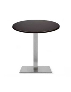 Mesa RHIN, acero inoxidable, base de 73 cms y tapa 60 cms. Color a elegir