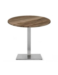 Mesa RHIN, acero inoxidable, base de 73 cms y tapa 70 cms. Color a elegir