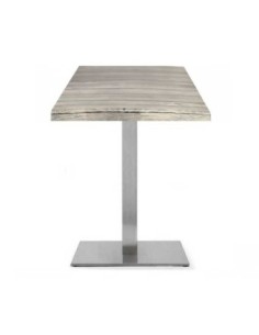 Mesa RHIN, acero inoxidable, base de 73 cms y tapa 80x80 cms. Color a elegir 2