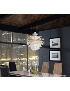 Lámpara ARTIC, aluminio, blanca, 60 cms. de diámetro 2