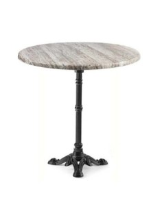 Mesa BRISTOL, fundición, 3 pies, negra, tapa 70 cms. Color a elegir