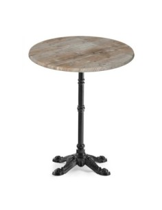 Mesa BRISTOL, fundición, 4 pies, negra, tapa 60 cms. Color a elegir