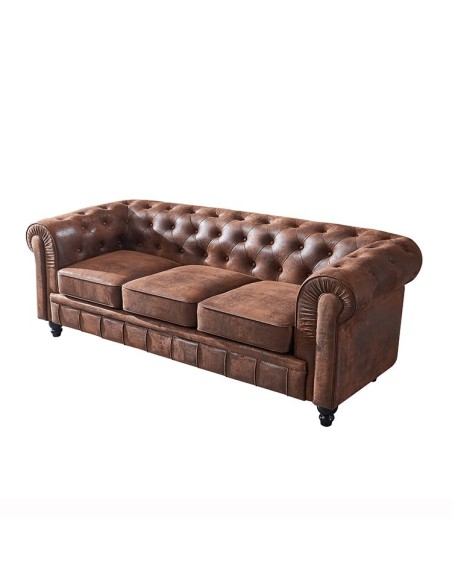 Sofá CHESTER, 3 plazas, similpiel vintage