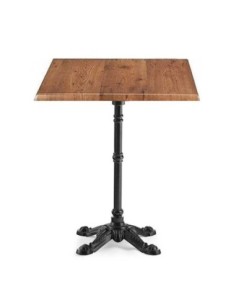 Mesa BRISTOL, fundición, 4 pies, negra, tapa 60x60 cms. Color a elegir