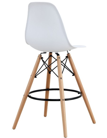 Taburete STAR (SU), madera, carcasa blanca