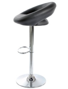 Taburete LUXUS NEW (M), cromado, similpiel negra 2
