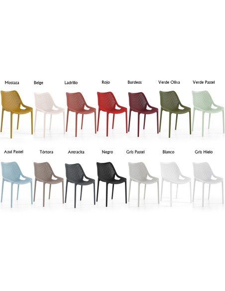 Silla BILL, apilable,  polipropileno blanco*