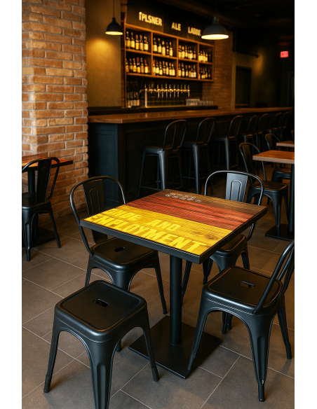 Tablero de mesa HD7348, vintage, 60 x 60 cms