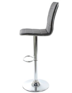 Taburete CUBUS ( M ), cromado, similpiel negra 2