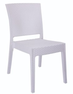 Silla LIDO, apilable, polipropileno blanco