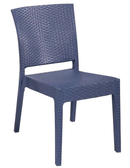 Silla LIDO, apilable, polipropileno gris oscuro