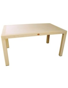 Mesa MIJAS, polipropileno capuccino, 150 x 90 cms