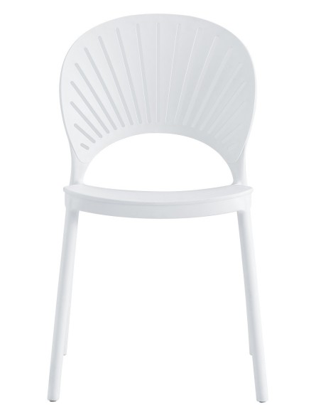 Silla ABANICO, apilable, polipropileno blanco