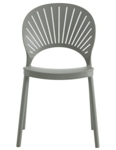 Silla ABANICO, apilable, polipropileno gris 2