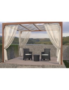 Sillón ILEÓN, polipropileno antracita, cojín beige 2