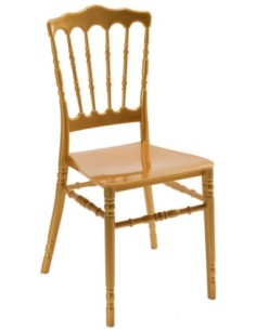 Silla WEDDING, apilable, polipropileno dorado