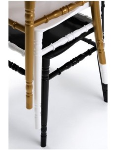 Silla WEDDING, apilable, polipropileno dorado 2