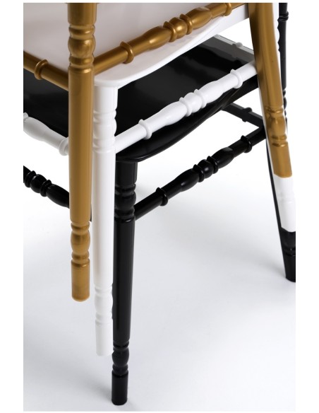 Silla WEDDING, apilable, polipropileno dorado