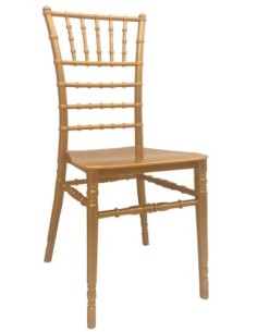 Silla CHIAVARI NEW, apilable, polipropileno dorado