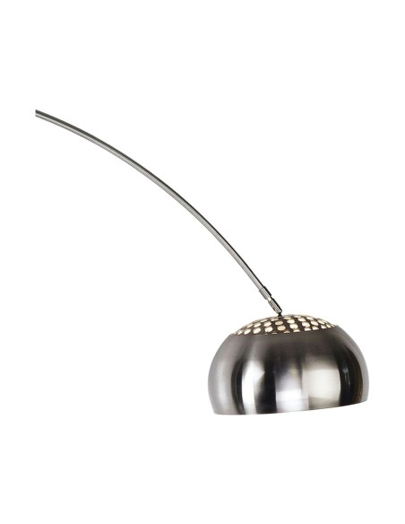 Lámpara AR, pie salón,  cromada, base mármol blanco