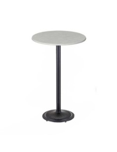 Mesa alta ARNO, negra, base de 110 cms y tapa de 70 cms. Color a elegir