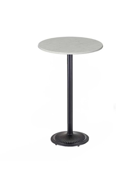 Mesa alta ARNO, negra, base de 110 cms y tapa de 70 cms. Color a elegir