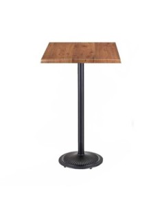 Mesa alta ARNO, negra, base de 110 cms y tapa de 70x70 cms. Color a elegir