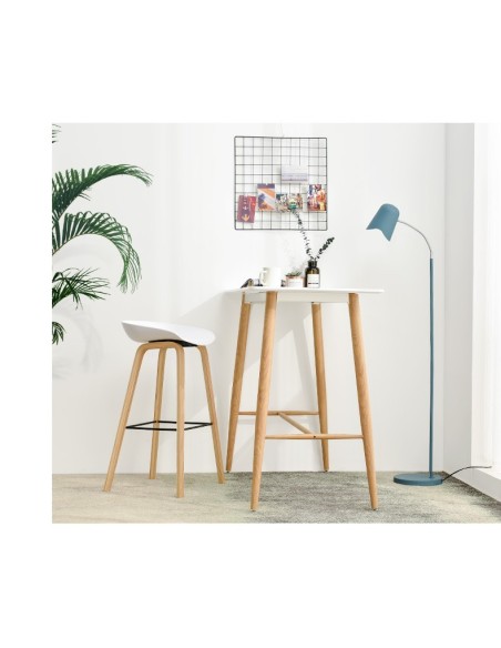 Taburete DANTE NEW (SU), metal, polipropileno blanco