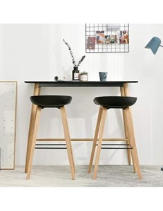 Taburete DANTE NEW (SU), metal, polipropileno negro 2