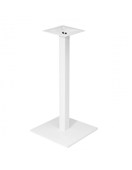 Base de mesa BEVERLY BL110, alta, tubo cuadrado, blanca, base de 45 x 45 cms, altura 110 cms