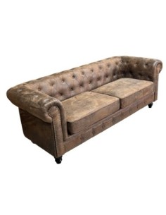 Sofá CHESTER PREMIUM, 3 plazas, similpiel vintage 2