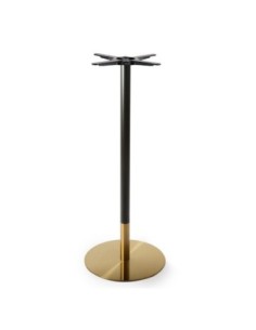 Base de mesa VERSALLES NEW, alta, dorada y negra, 43 cms de diámetro, altura 110 cms