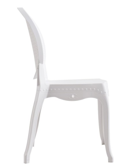 Silla CIBELES, apilable, polipropileno blanco