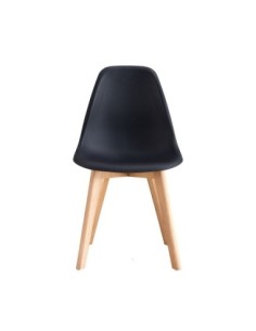 Silla MARAIS, madera, polipropileno negro 2
